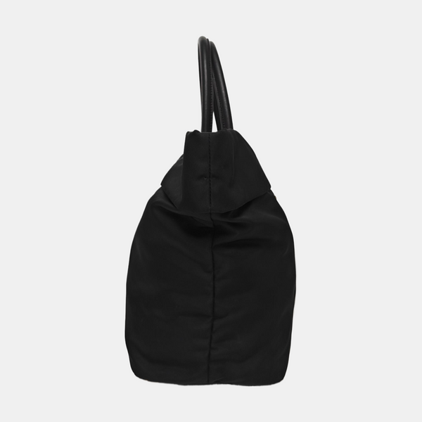 Nylon Top Handle Bag Black