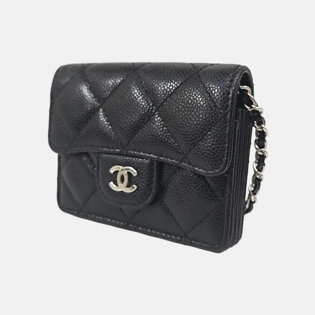 CLASSIC FLAP Quilted Grained Calfskin Black
