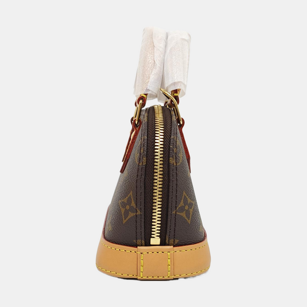 ALMA Mini Monogram Coated Canvas Brown