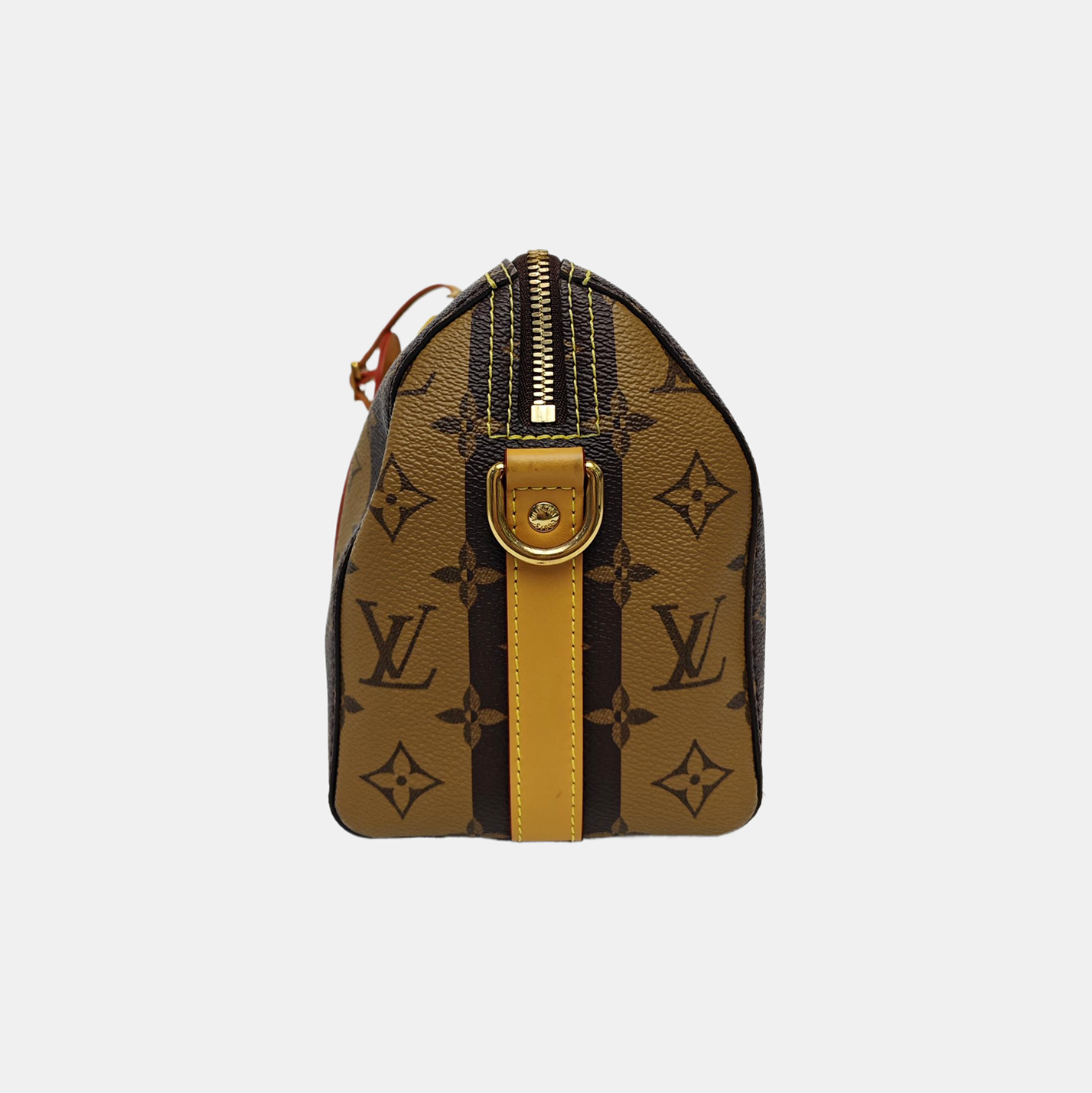 KEEPALL Monogram Coated Canvas Brown