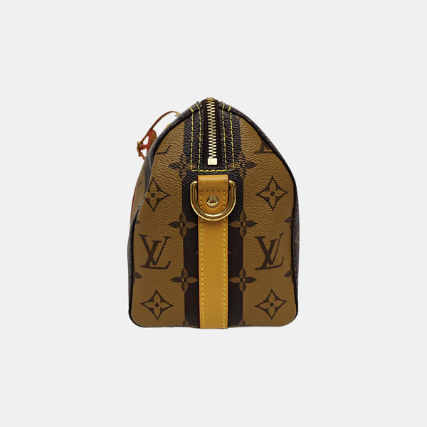 KEEPALL Monogram Coated Canvas Brown