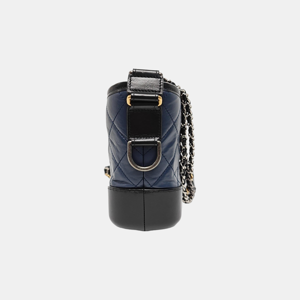 Authenticated pre-owned  GABRIELLE Small Quilted Calfskin Blue - Shoulder Bag at Looply