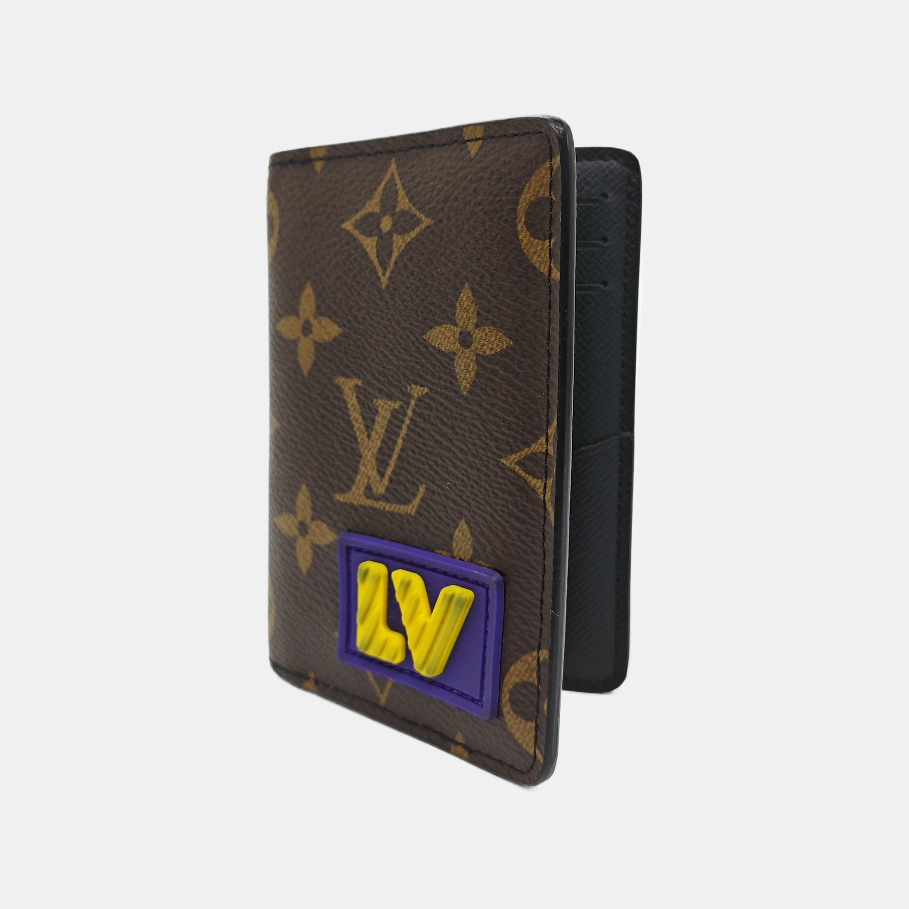 Monogram Coated Canvas Wallet Brown
