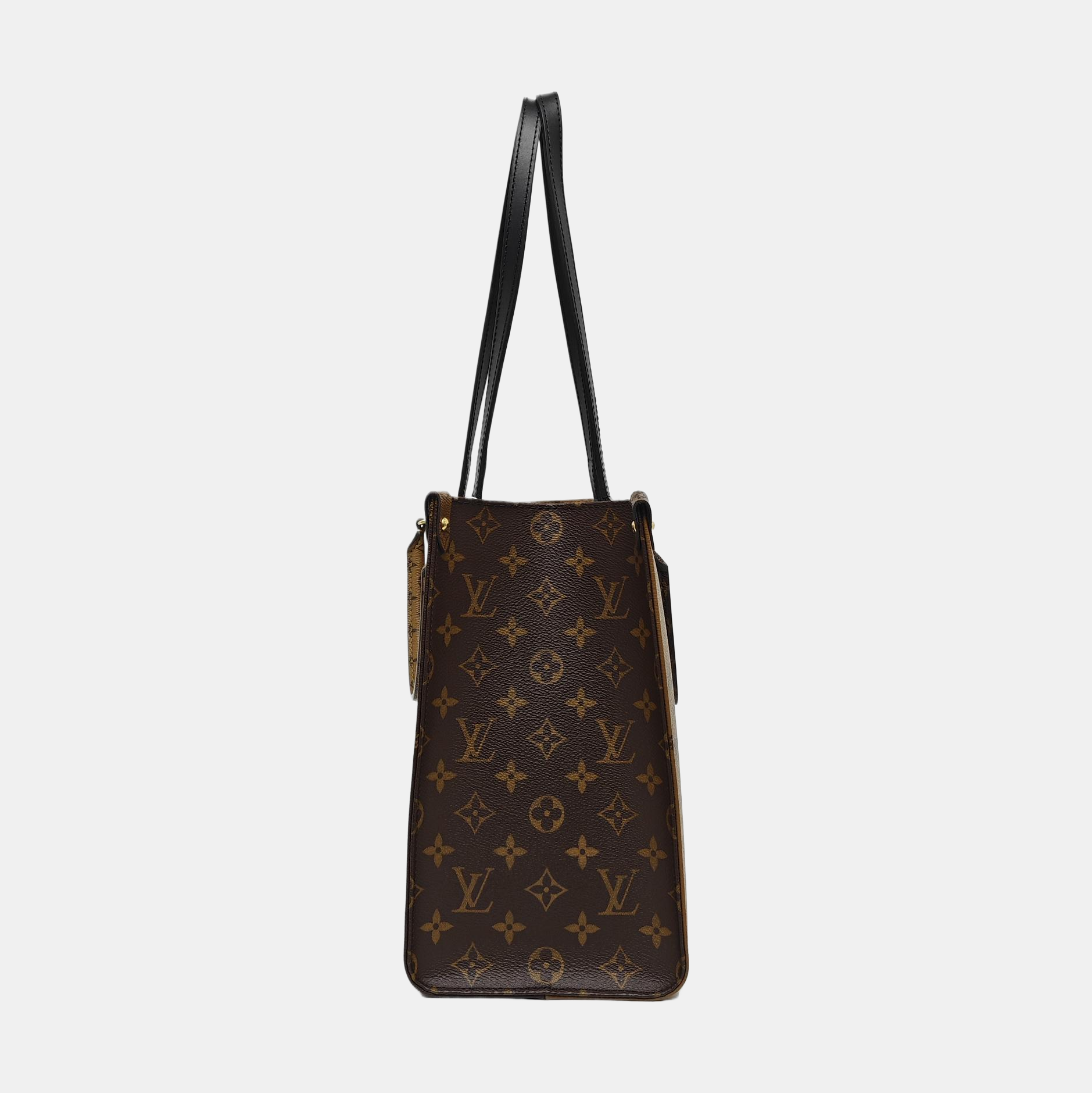 Authenticated pre-owned  ONTHEGO MM Monogram Coated Canvas Brown - Tote Bag at Looply