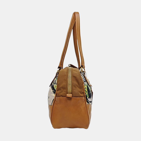 Canvas Top Handle Bag Brown