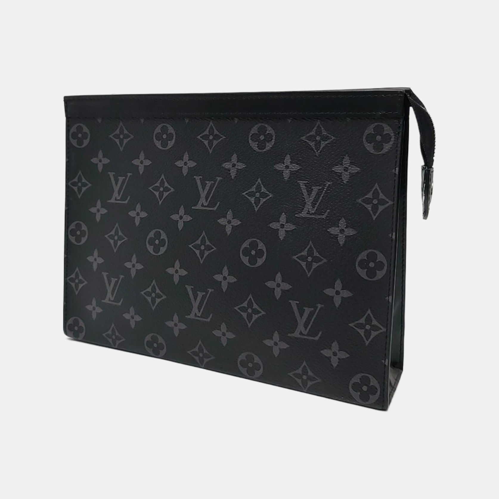 Pochette Voyag MM Monogram Coated Canvas Black