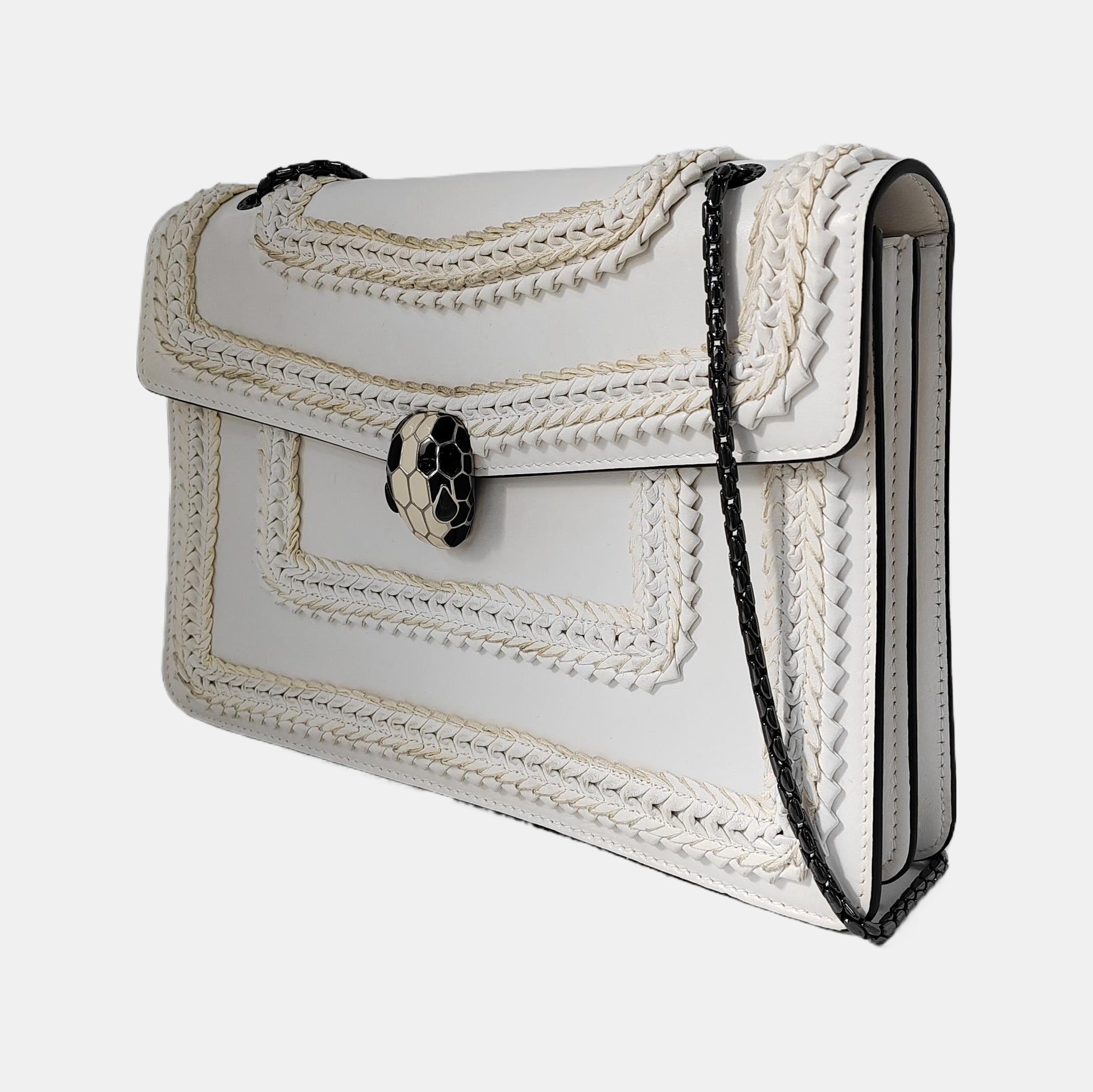 SERPENTI FOREVER Medium Calfskin White