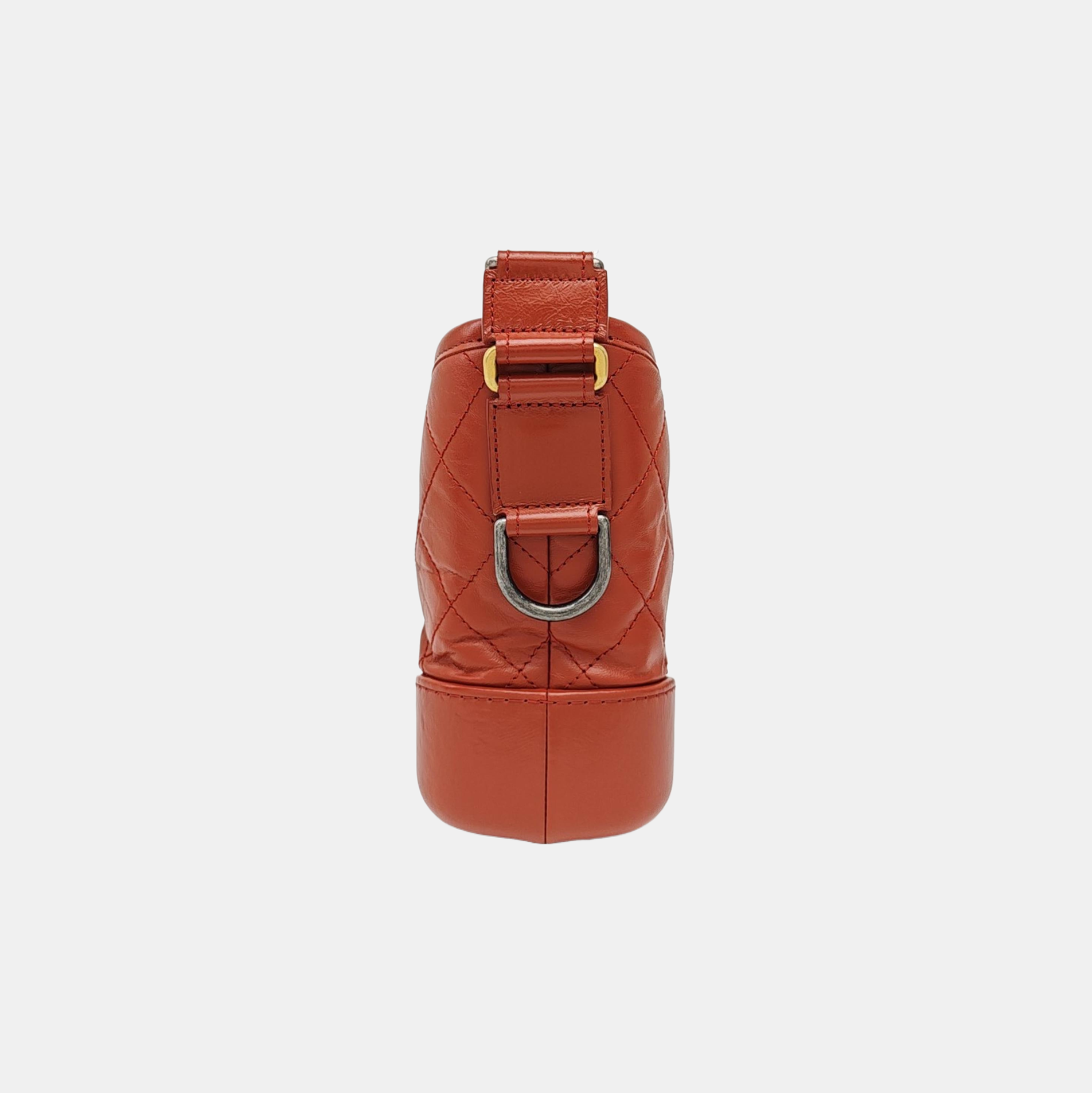 GABRIELLE Small Quilted Calfskin Red