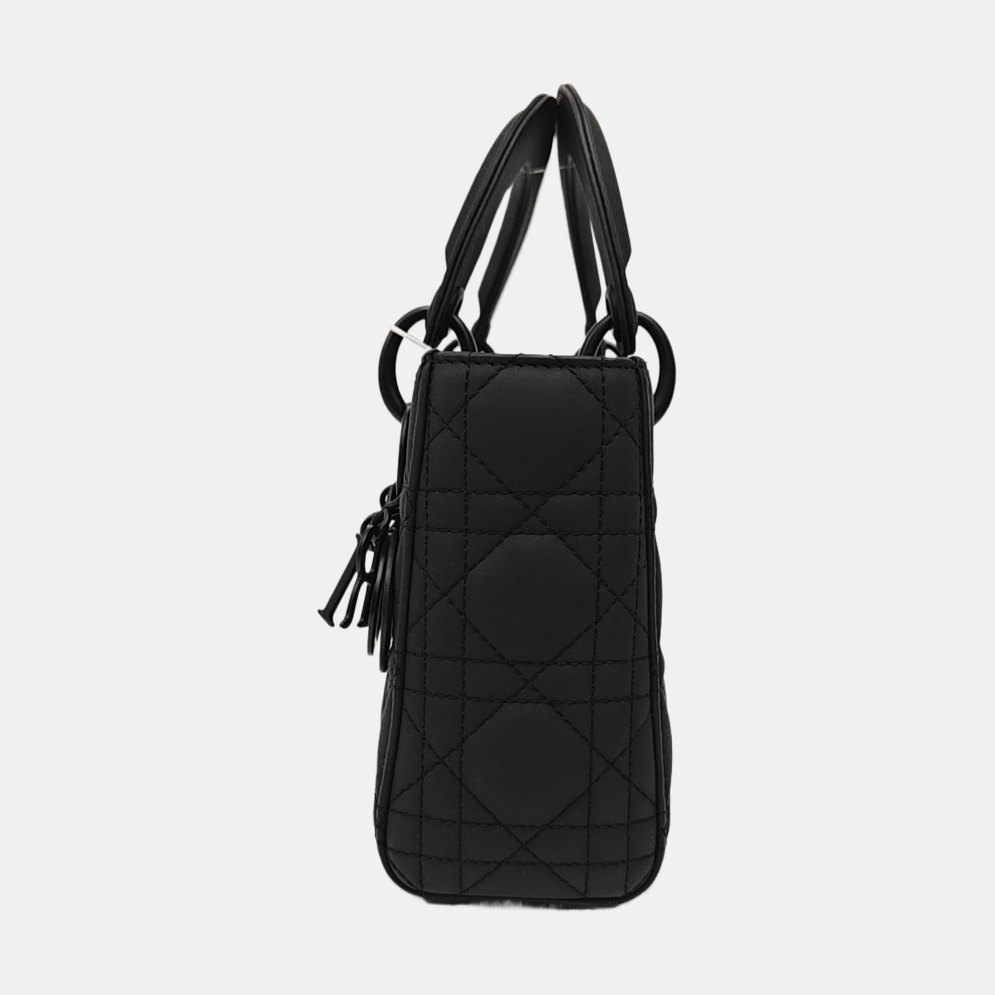 Lady Dior Mini Cannage Calfskin Black