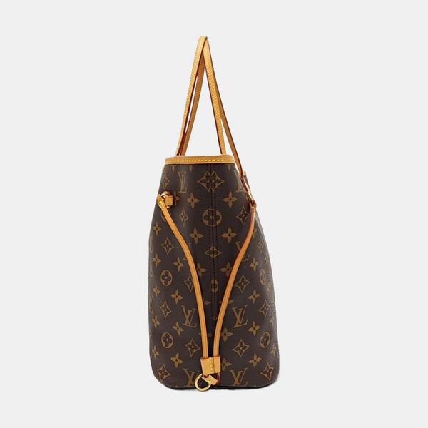 NEVERFULL MM Monogram Coated Canvas Brown