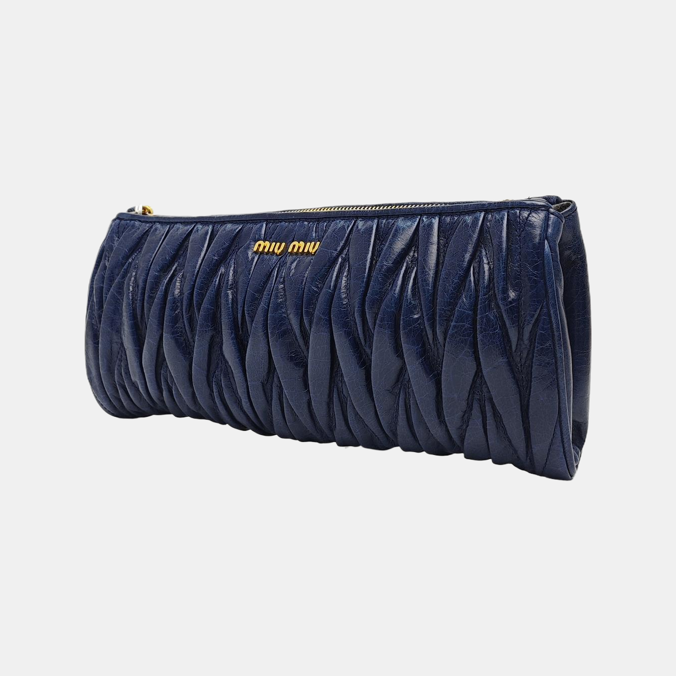 Quilted Lambskin Clutch Blue