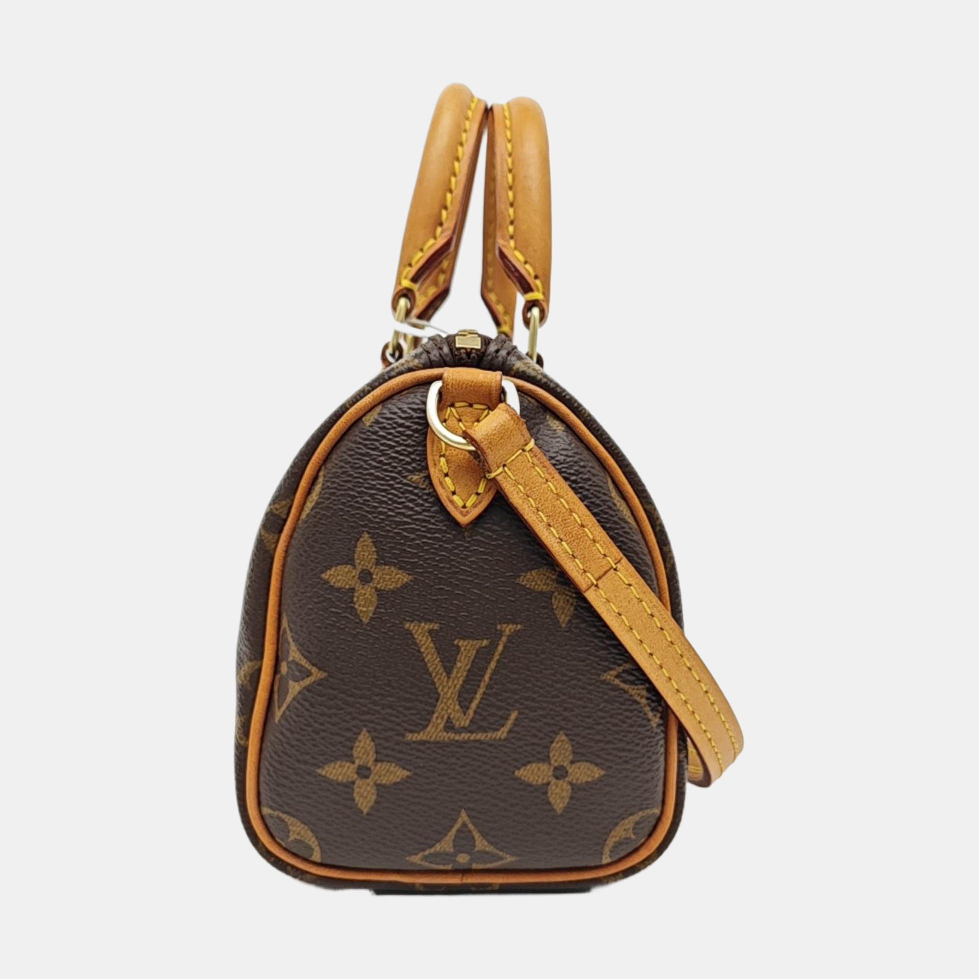 SPEEDY Nano Monogram Coated Canvas Brown