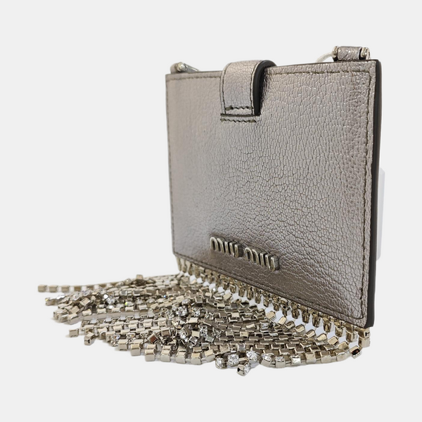 Fringed Calfskin Silver