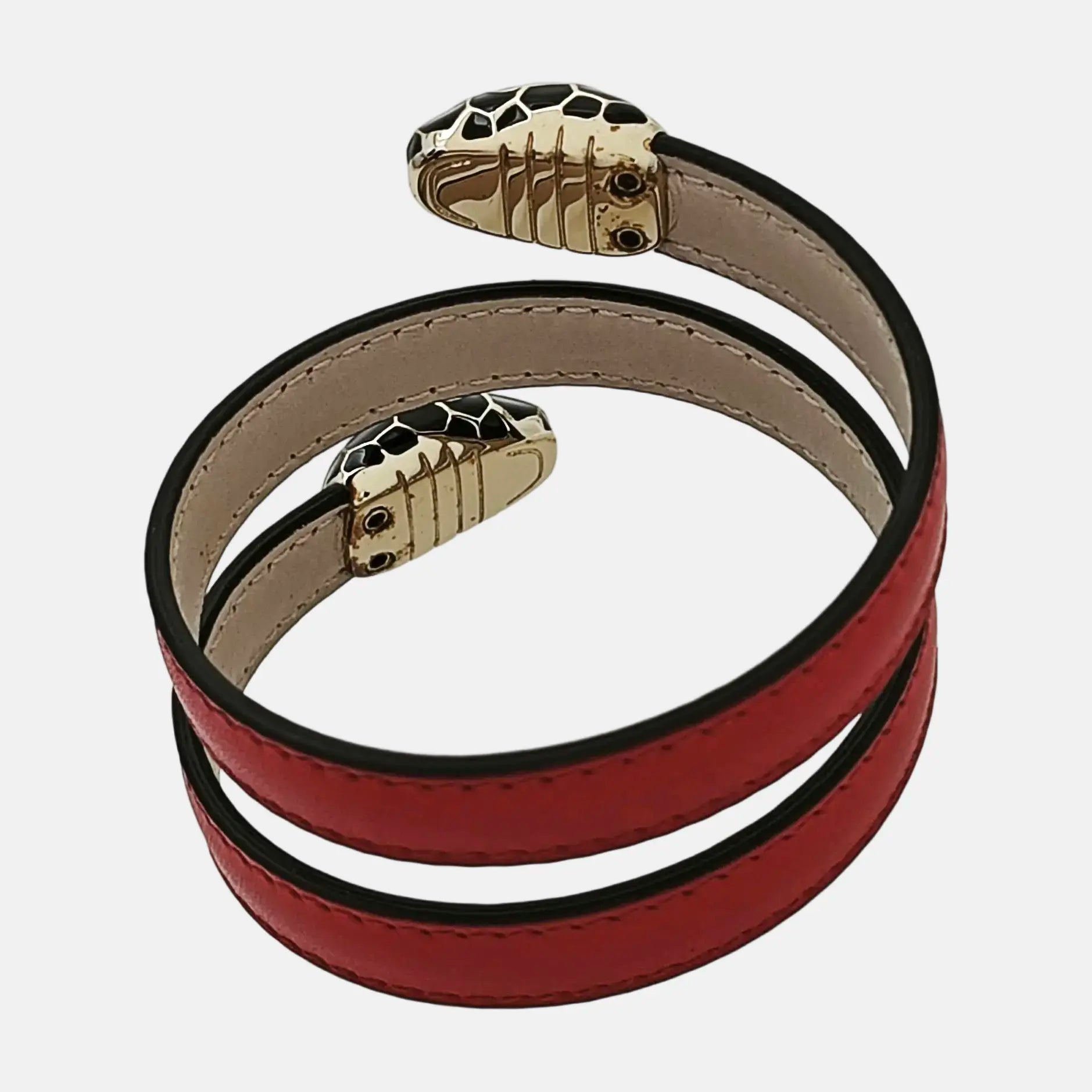 SERPENTI Brass Red Bangle