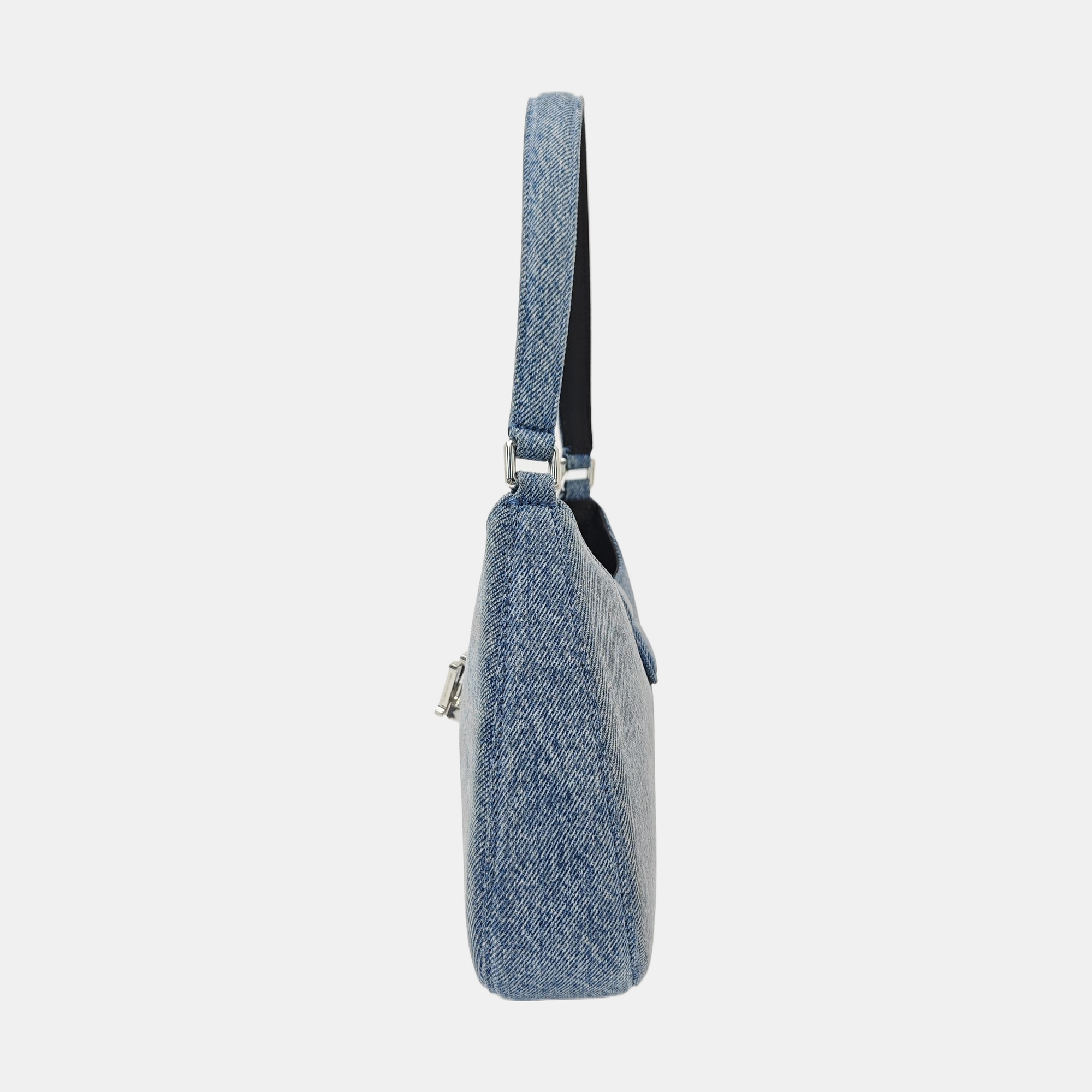 Denim Top Handle Bag Blue