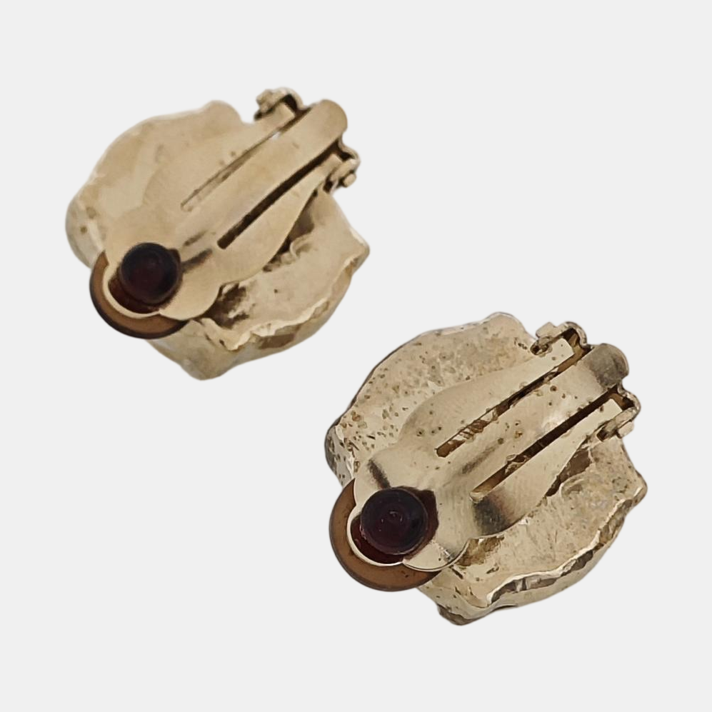Metal White Clip On Earrings