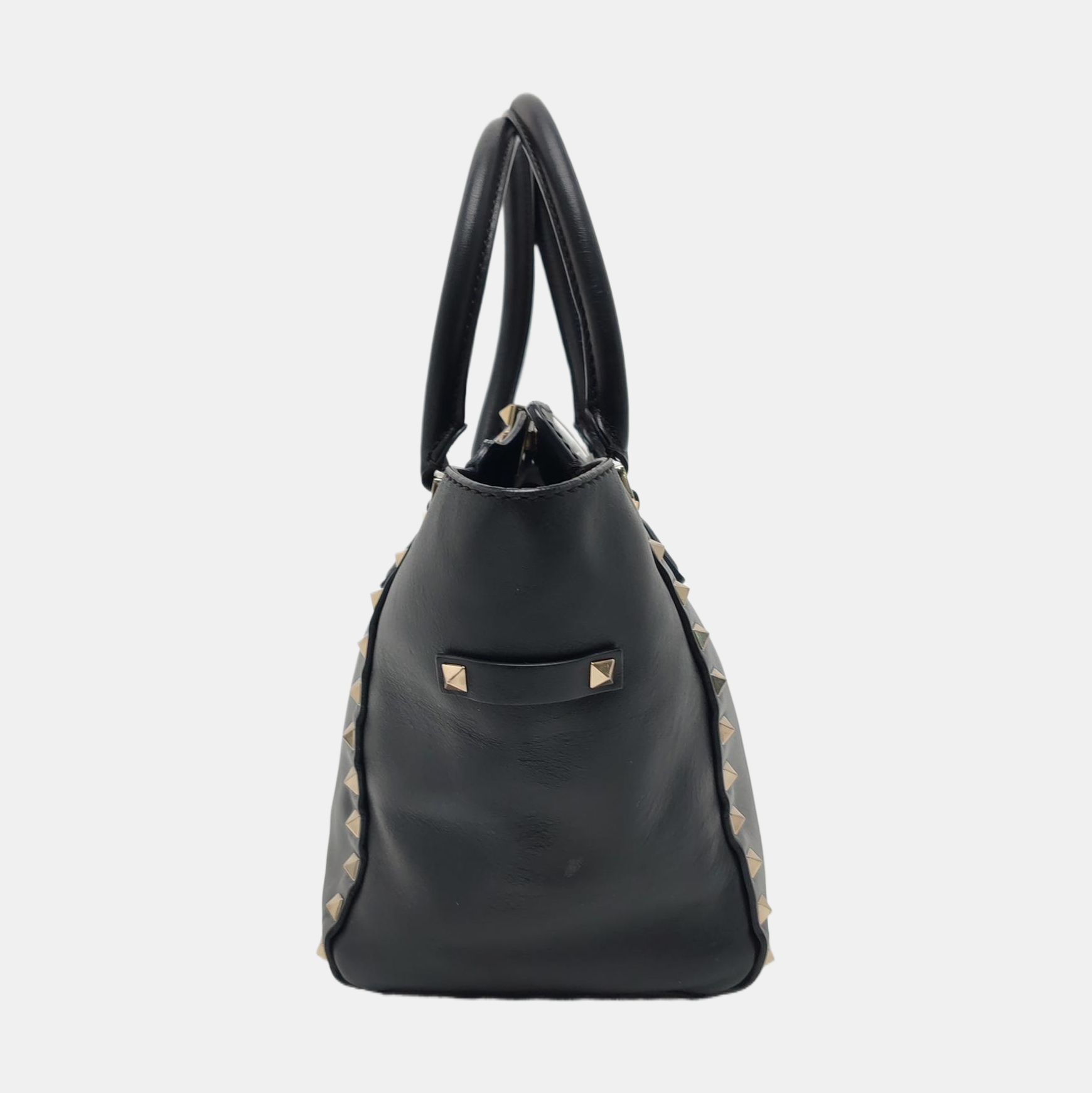 Rockstud Small Calfskin Black