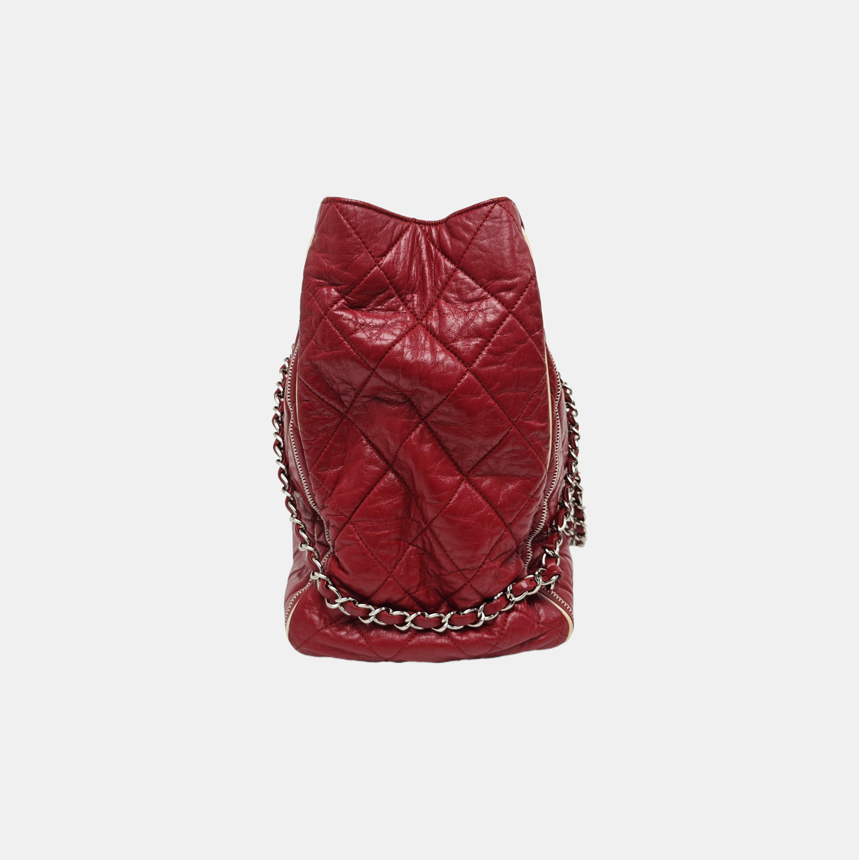 Quilted Lambskin Shoulder Bag Red