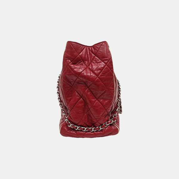 Quilted Lambskin Shoulder Bag Red