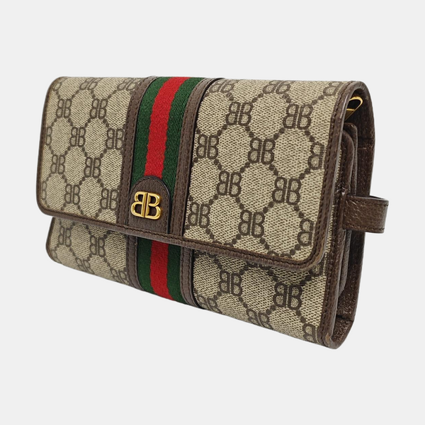 Coated Canvas Shoulder Bag Beige