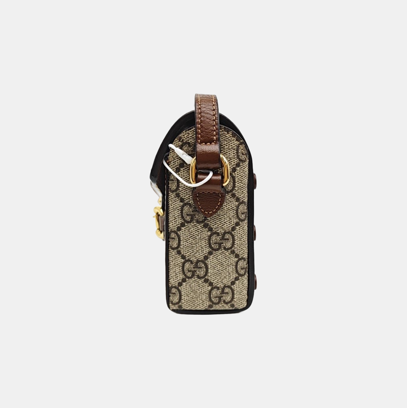 Horsebit 1955 Mini Monogram Coated Canvas Beige