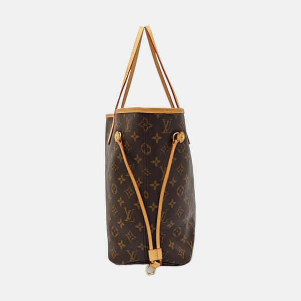 NEVERFULL MM Monogram Coated Canvas Brown