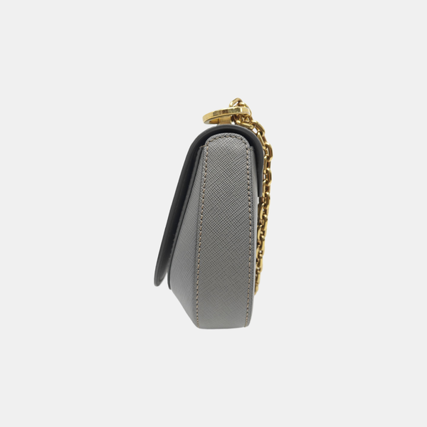 Calfskin Shoulder Bag Gray