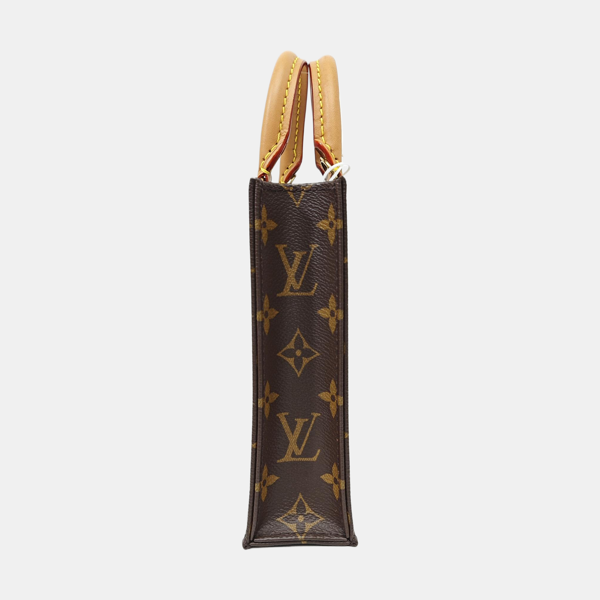 SAC PLAT Mini Monogram Coated Canvas Brown
