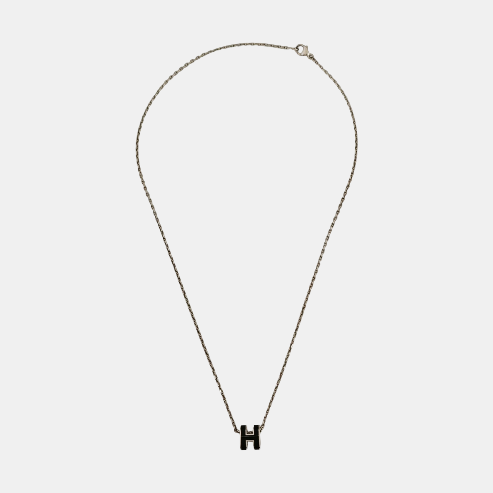 Pop H Metal Silver Necklace