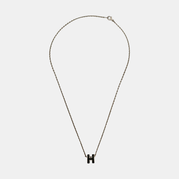 Pop H Metal Silver Necklace