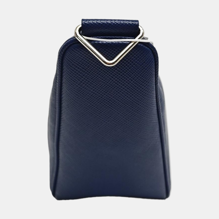Authenticated pre-owned  Triangle Calfskin Blue - Shoulder Bag at Looply