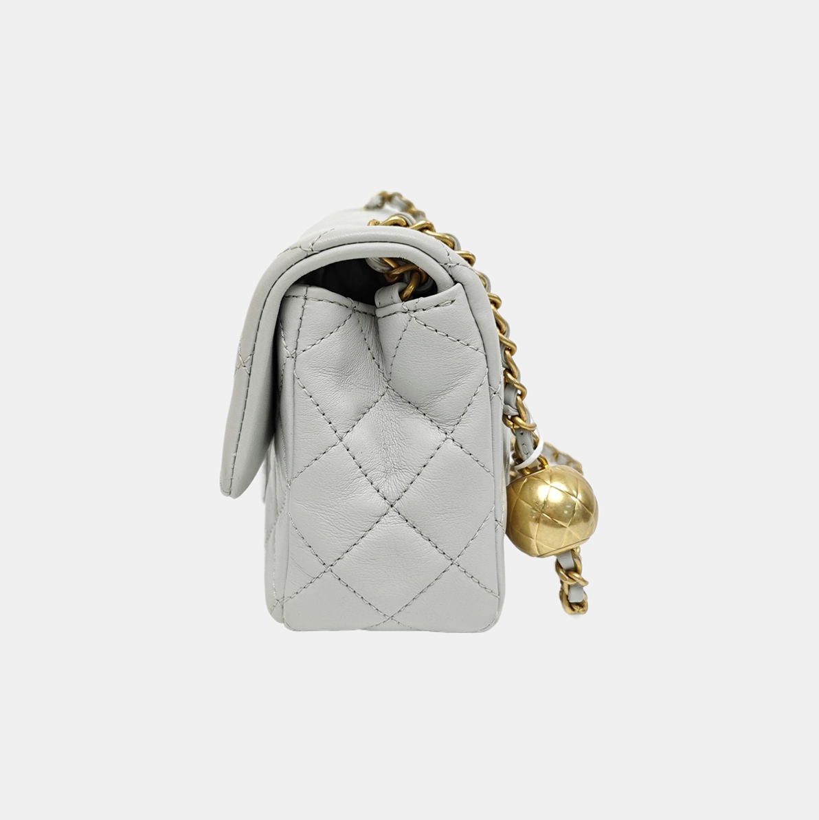 CLASSIC FLAP Mini Quilted Lambskin Gray