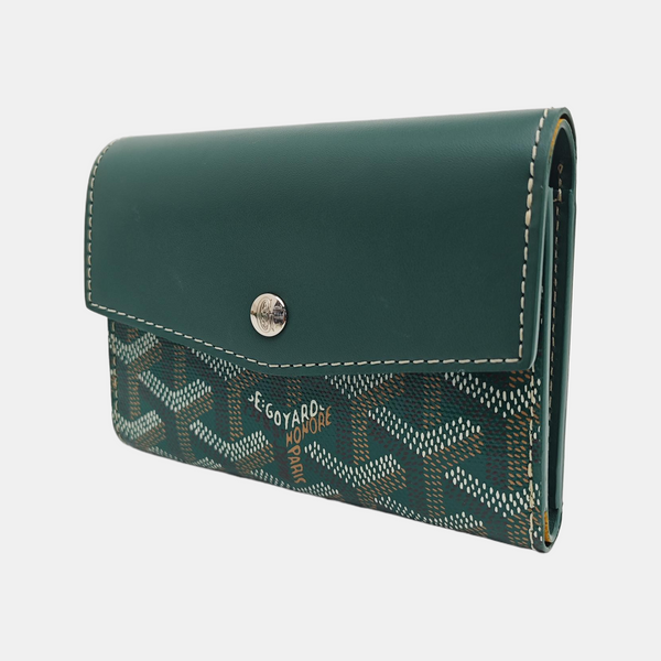 Saint-Marc Coated Canvas Green Wallet