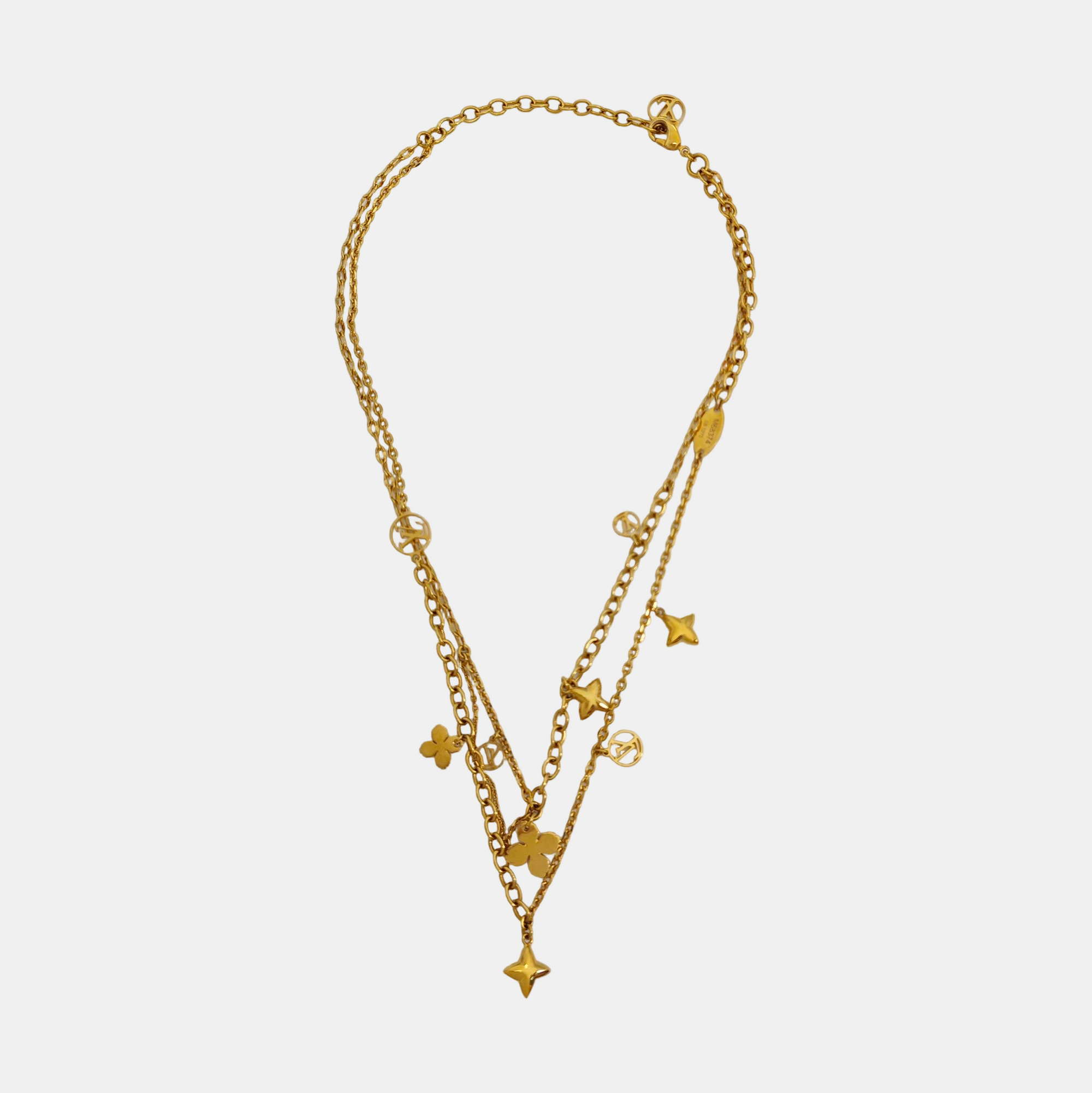 BLOOMING STRASS Metal Gold Necklace