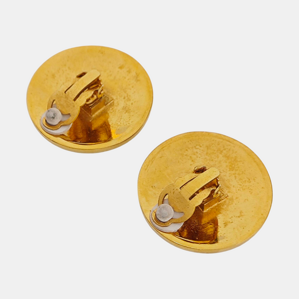 Metal Gold Clip On Earrings
