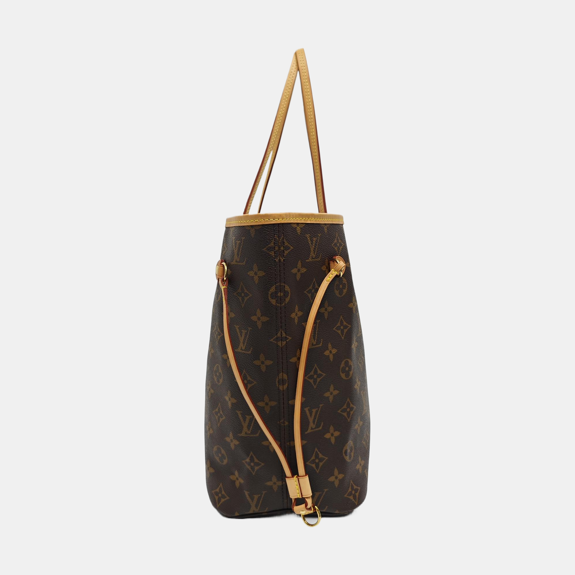 NEVERFULL MM Monogram Coated Canvas Brown