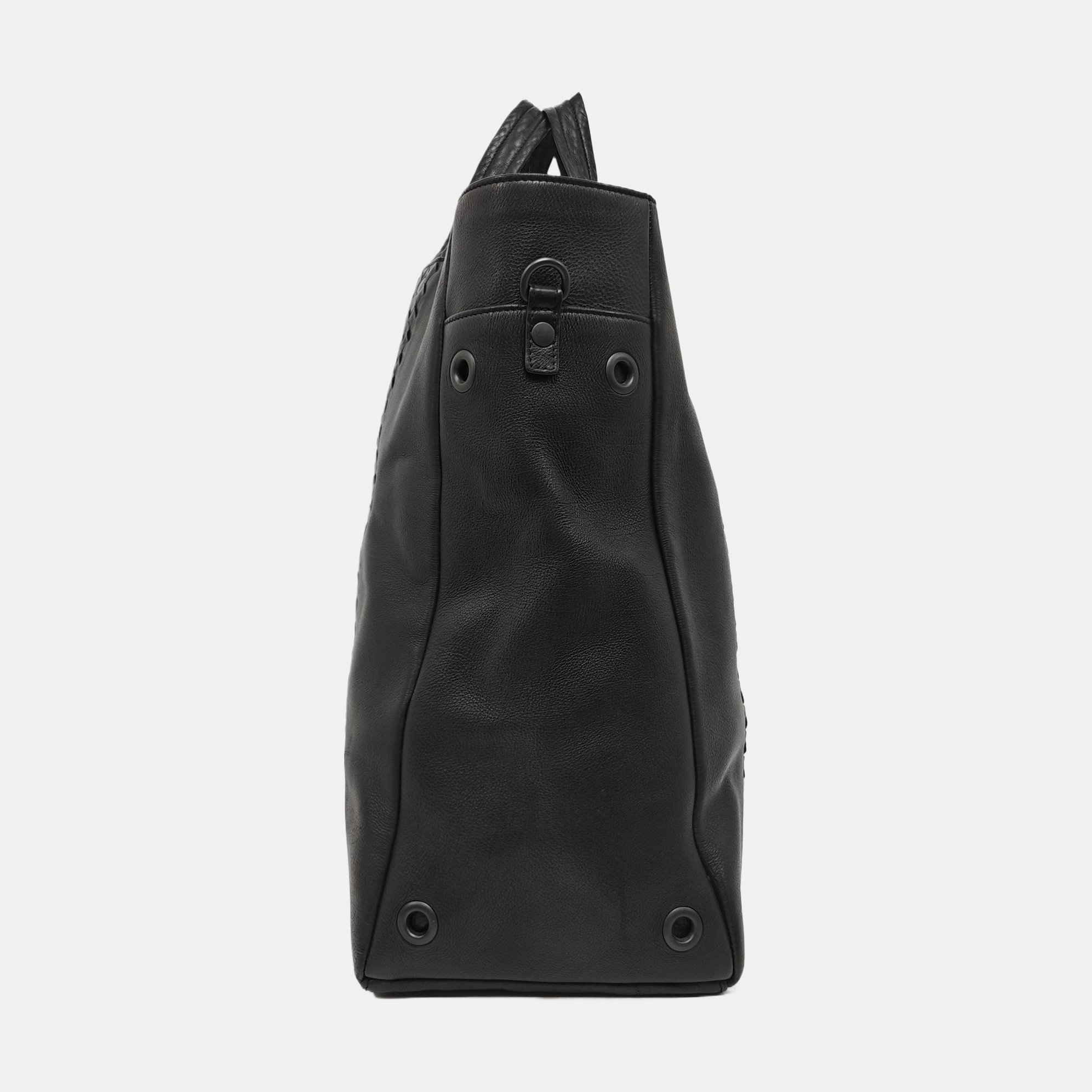 Calfskin Top Handle Bag Black