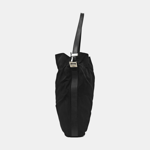 Nylon Top Handle Bag Black