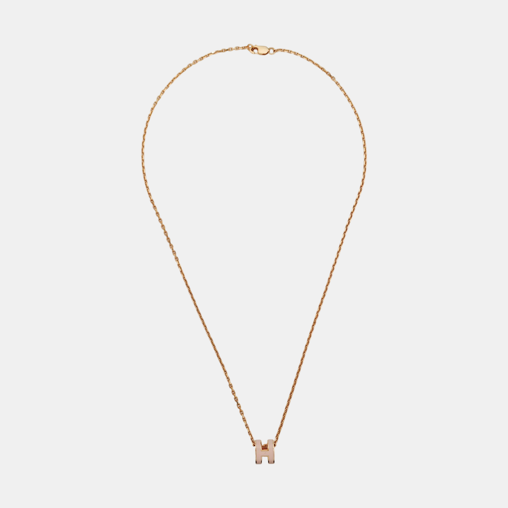 Pop H Metal Rose Gold Necklace