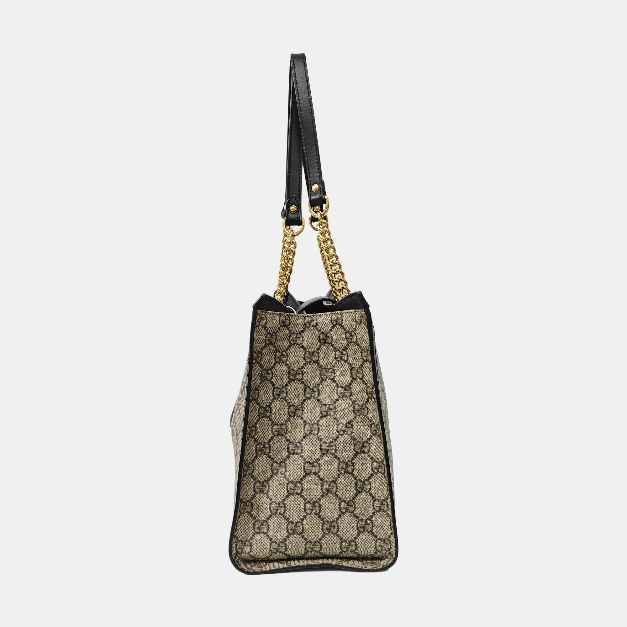 Padlock Medium Monogram Coated Canvas Beige