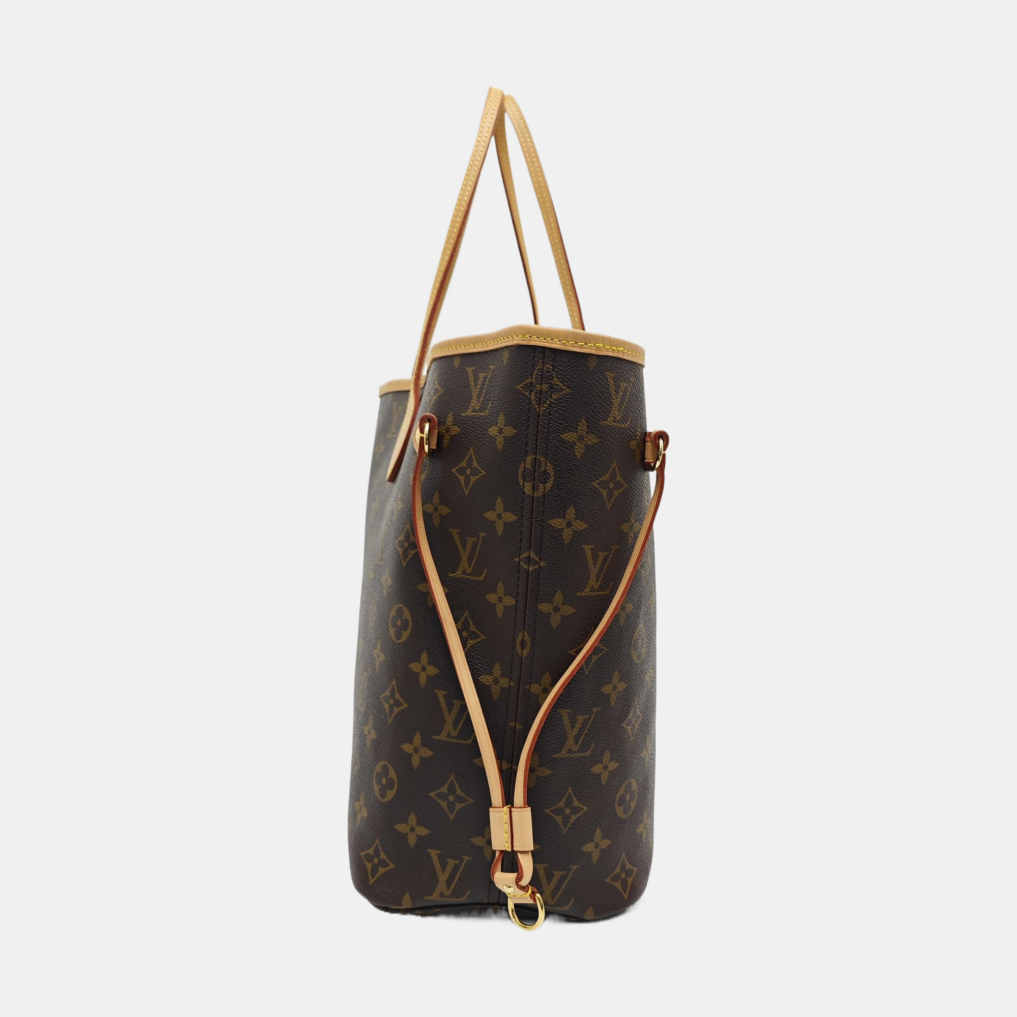 NEVERFULL MM Monogram Coated Canvas Brown