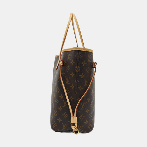 NEVERFULL MM Monogram Coated Canvas Brown