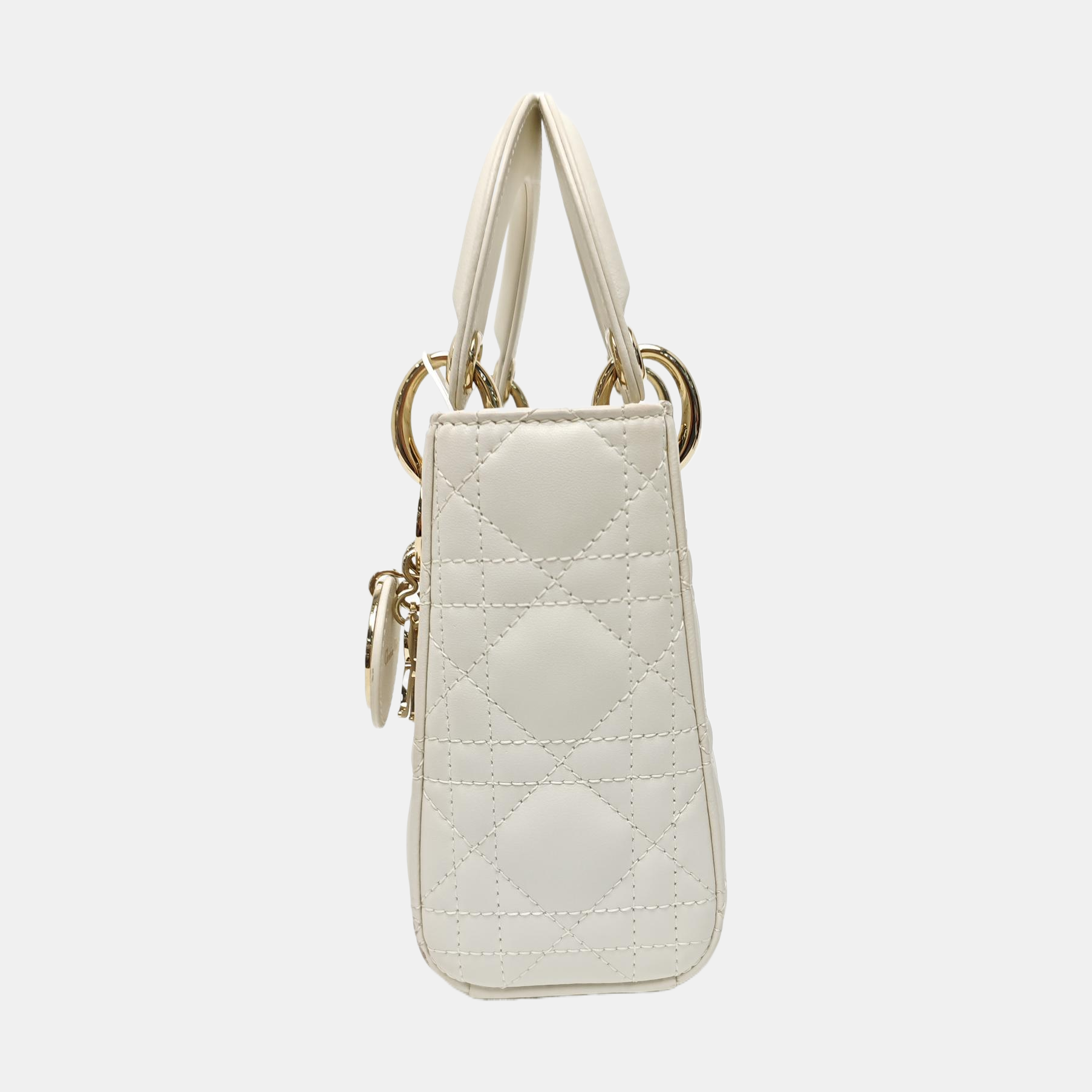 Lady Dior Mini Cannage Lambskin White