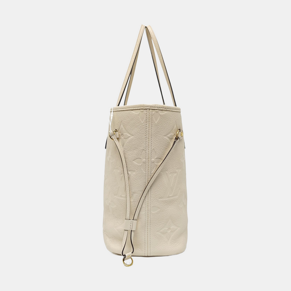 NEVERFULL MM Monogram Calfskin White