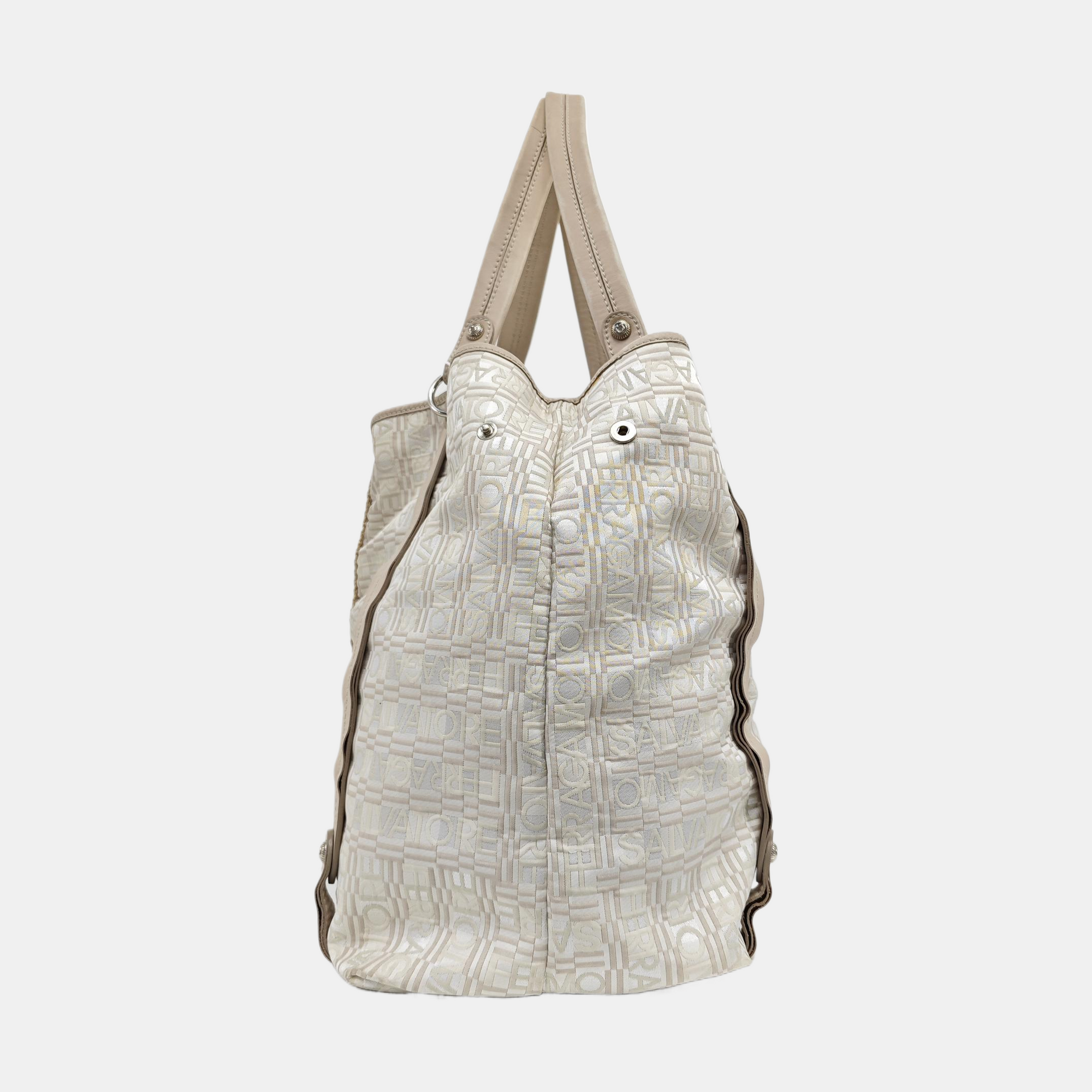Fabric Tote Bag Beige