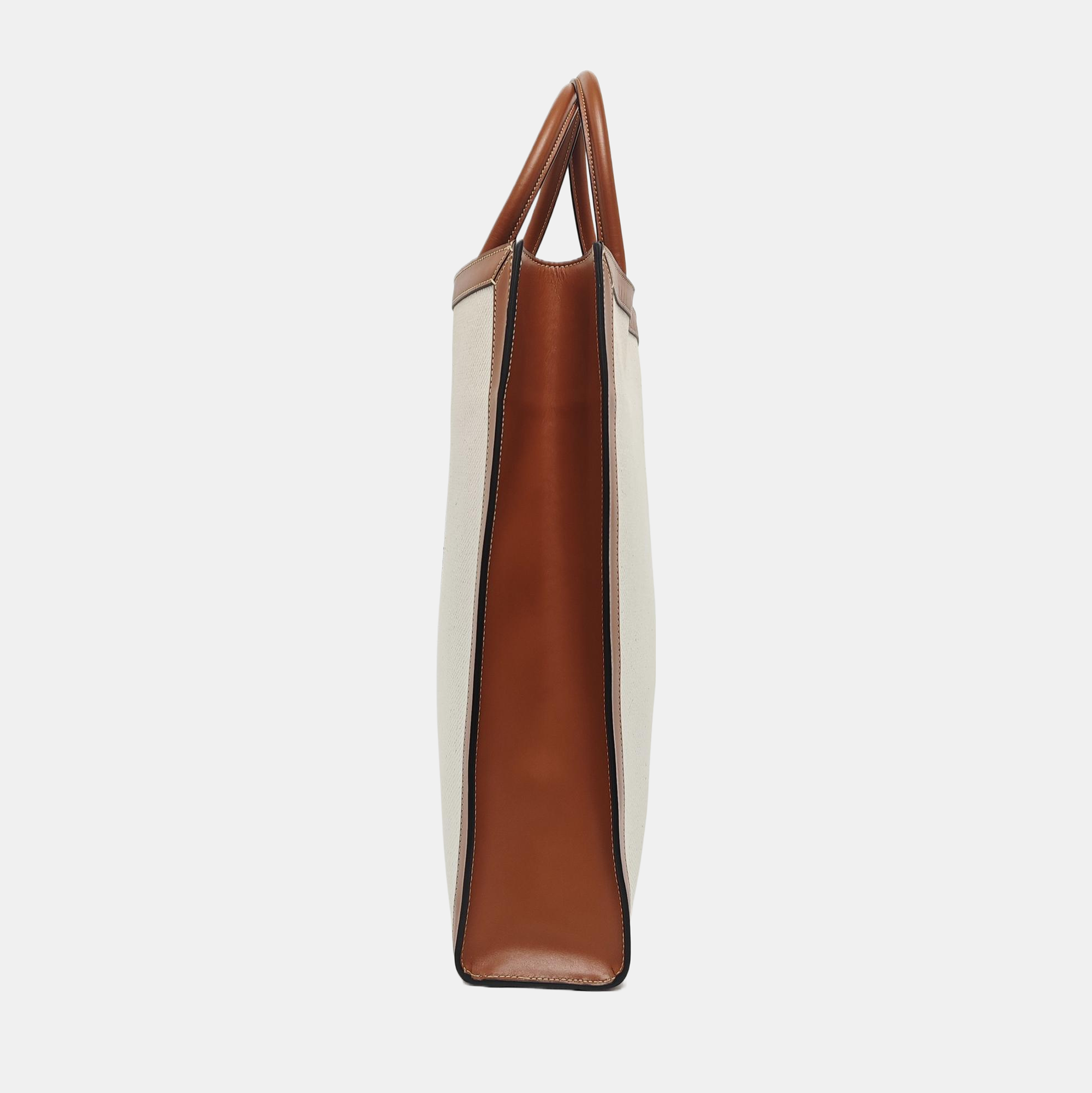 Authenticated pre-owned  CABAS CELINE Medium Canvas Beige - Top Handle Bag at Looply