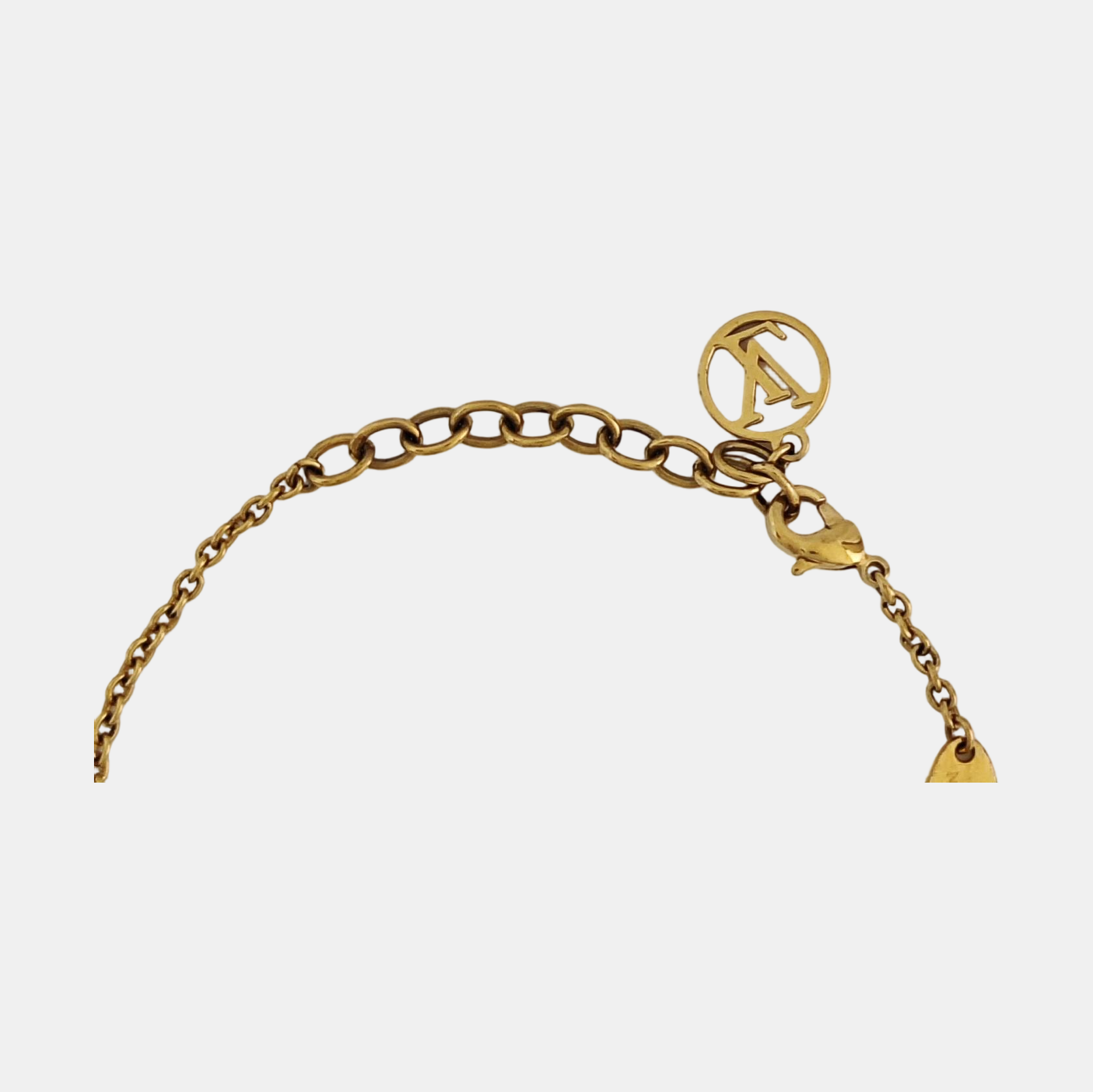 L TO V Metal Gold Bracelet