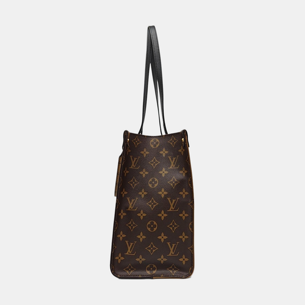 ONTHEGO MM Monogram Coated Canvas Brown