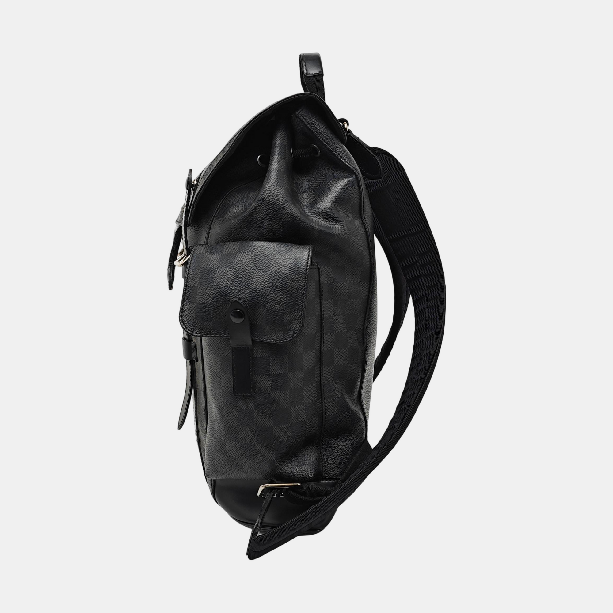 CHRISTOPHER MM Damier Graphite Coated Canvas Gray