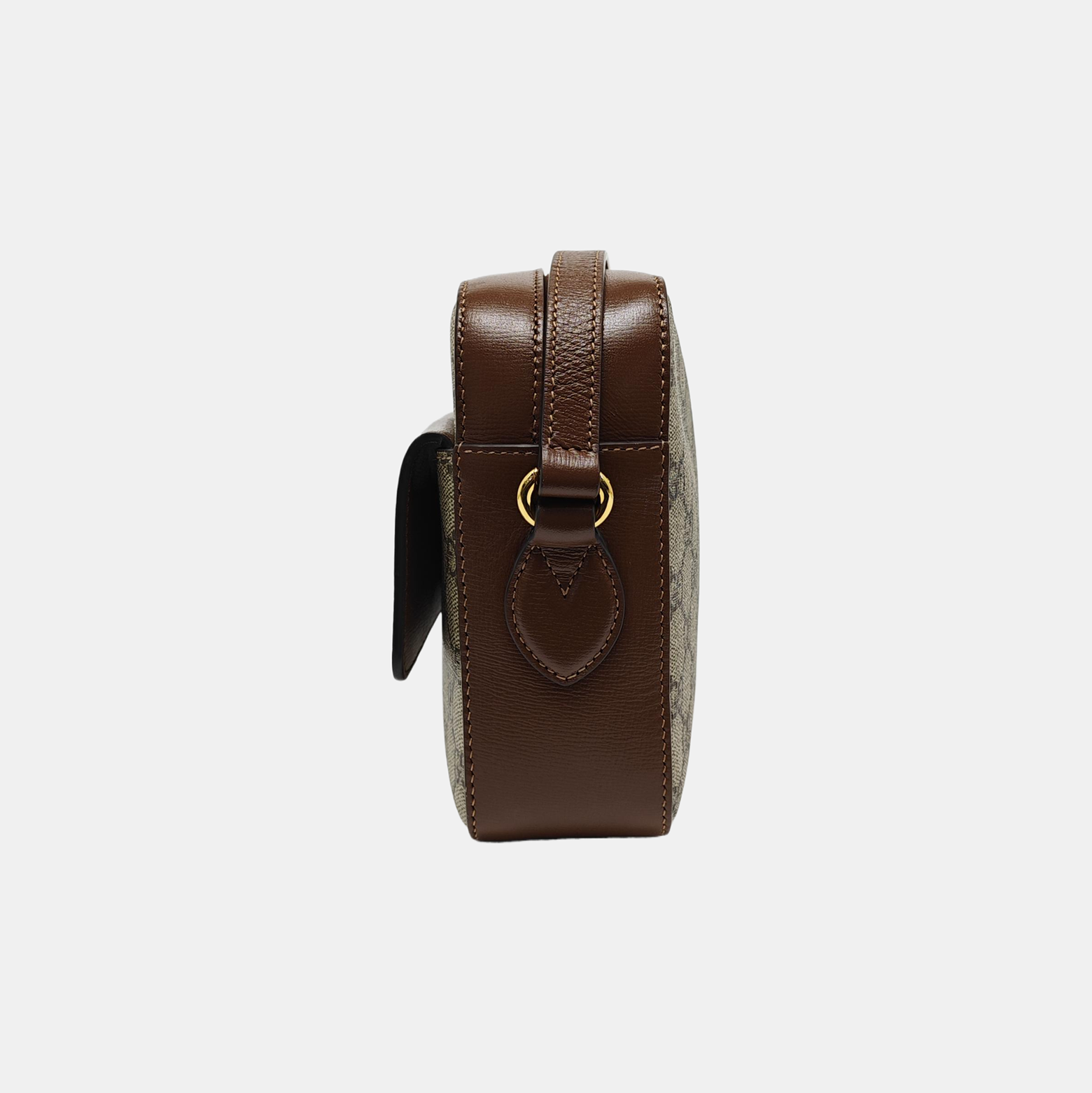 Authenticated pre-owned  Horsebit 1955 Small Coated Canvas Beige - Shoulder Bag at Looply